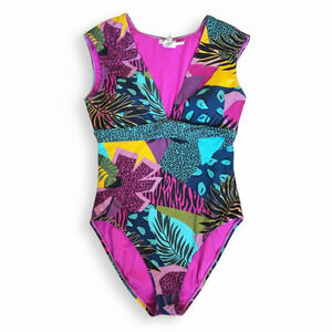 Bleu Rod Beattie Jungle Book Cap Sleeve One Piece Swimsuit Size 12 Tropical